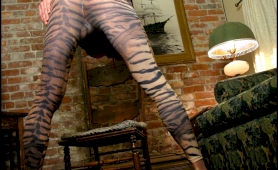 Delia in zebra pantyhose