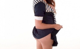 Sexy sailor girl wendy williams shows off her stiff schlong