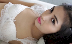 20 year old skinny ladyboy does a striptease and blowjob