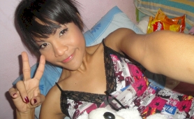 Amateur asian ladyboy girlfriend private shots for bf