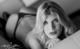 tgirl angelina posing in black and white