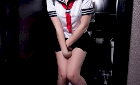 Tranny bailey jay in a japanese schoolgirl uniform