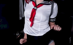 Tranny bailey jay in a japanese schoolgirl uniform