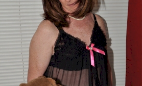 Tgirl wearing a teddy and looking incredibly cute