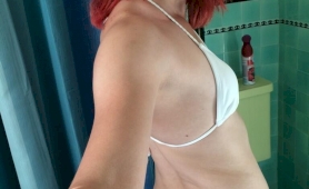 Amateur redhead shemale